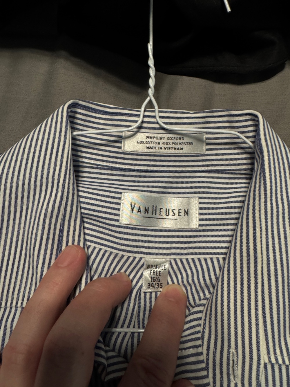 Van Heusen Blue and White Striped Dress Shirt